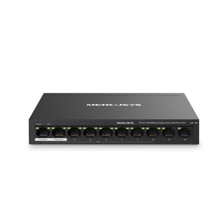 Switch mercusys ms110p 10 puertos 10