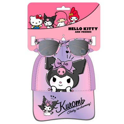 Set gorra + gafas sol Kuromi Hello Kitty