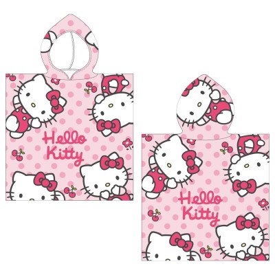 Poncho toalla Hello Kitty microfibra