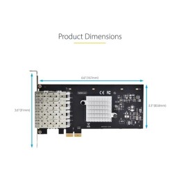 Tarjeta red startech p041gi - network - card 4x sfp