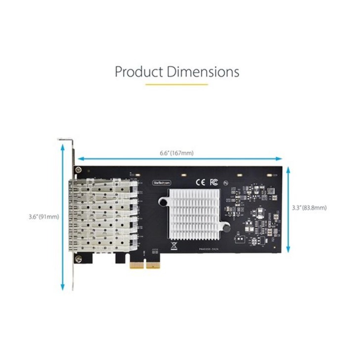 Tarjeta red startech p041gi - network - card 4x sfp