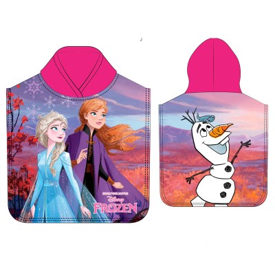 Poncho toalla Frozen Disney microfibra