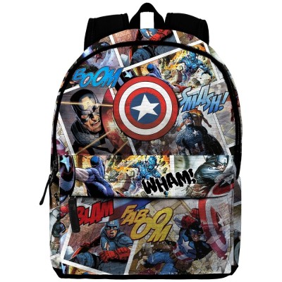 Mochila Comic Capitan America Marvel 44cm adaptable