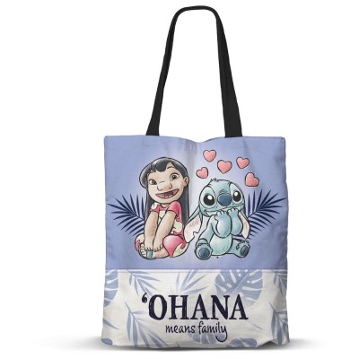 Bolsa shopping Couple Stitch Disney 40cm