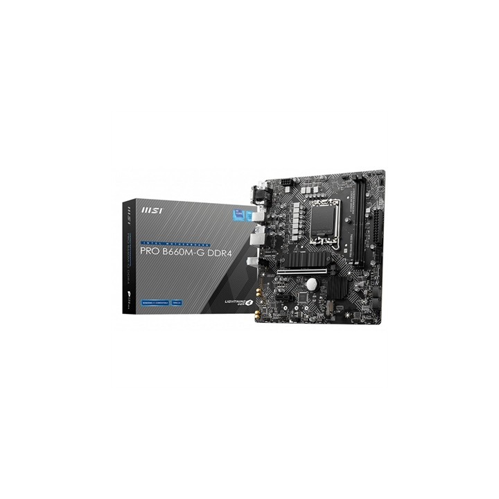 Placa base msi 1700 pro b660m - g ddr4 micro atx - 2 x ddr4 - 4 x sata 6 - 6 x usb 3.2 - 6 x usb 2.0