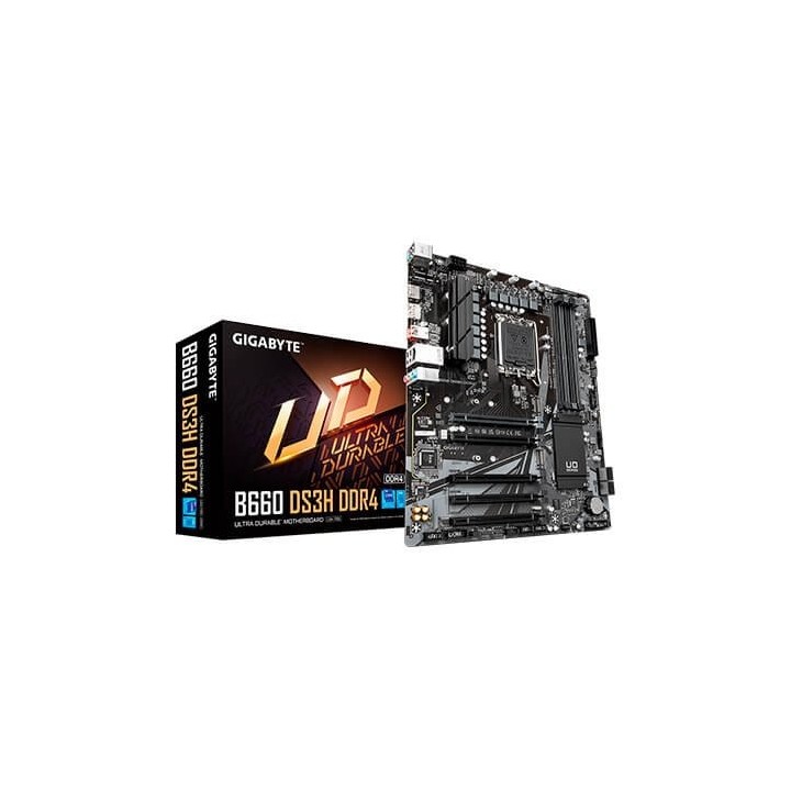 Placa base gigabyte 1700 b660 ds3h ddr4 atx - 4 x ddr4 - 4 x sata 6 - 1 x usb tipo c - 1 x usb 3.2 4 x usb 2.0