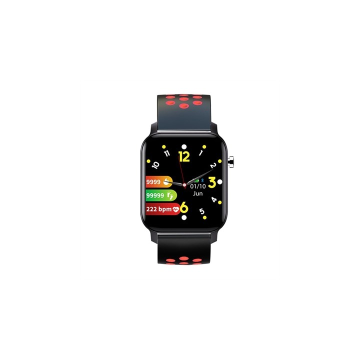 Reloj smartwatch leotec multisport bit 2 plus ip68 negro y rojo 1.4 pulgadas