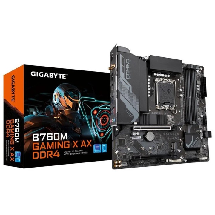 Placa base gigabyte b760m gaming x ax ddr4 1700 micro atx - 4 x ddr4 - 4 x sata - 1 x dp - 1 x hdmi - 3 x usb 3.2 - 5 x usb 2.0
