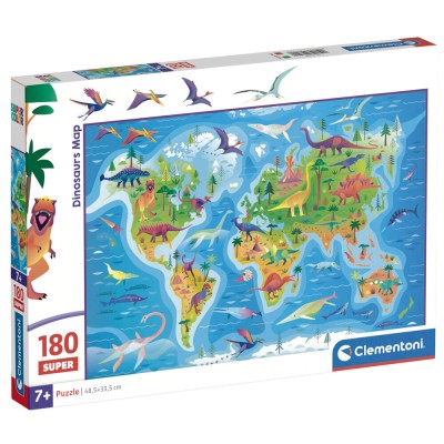 Puzzle super Mapa Dinosaurios 180pzs