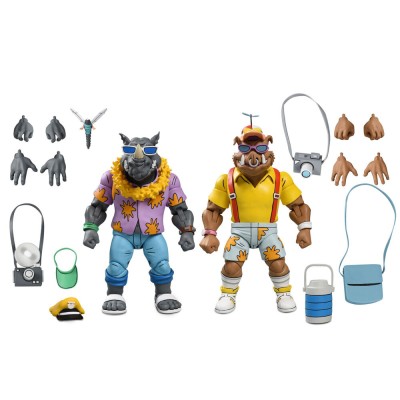 Blister 2 figuras Vacation Bebop &38 Rocksteady Teenage Mutant Ninja Tortugas Ninja 18cm