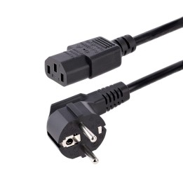 Cable schuko a iec c13 startech 3m - macho - hembra - negro