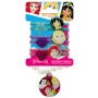 Blister 6 Gomas de pelo + pulsera Princesas Disney