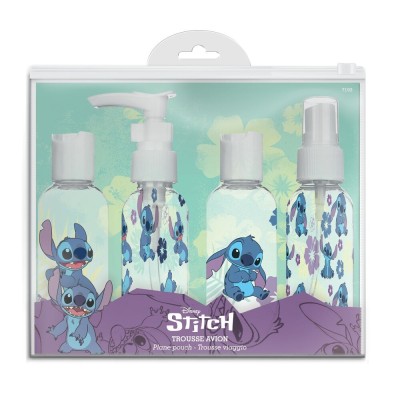 Neceser Viaje 4 frascos rellenables Stitch Disney