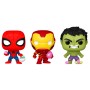 Blister 3 figuras Pocket POP Marvel Spiderman Hulk Iron Man