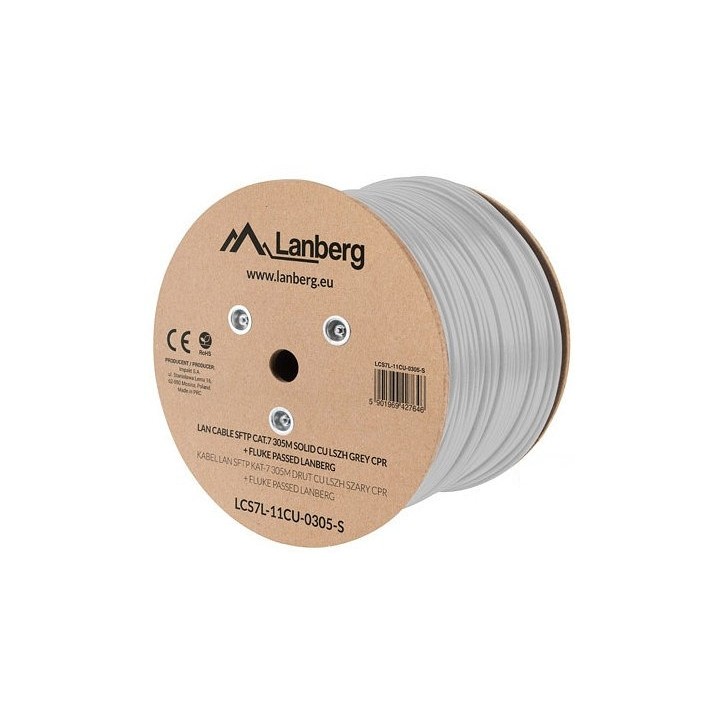 Bobina cat.7 lanberg sftp 305m solid