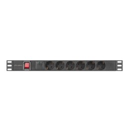 Regleta lanberg 1u 16a rack 19 pulgadas