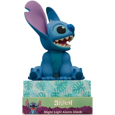 Lampara 3D con despertador Stitch Disney