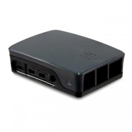 Carcasa raspberry pi 4 negra y