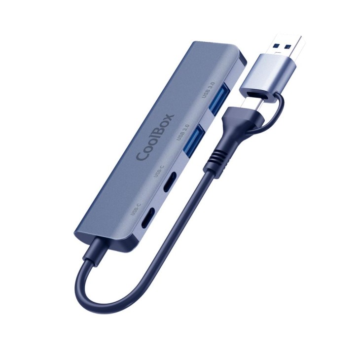 Hub coolbox aluminio usb - c a -
