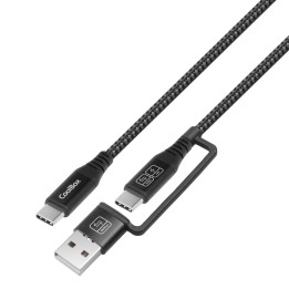 Cable coolbox carga mas datos micro usb - c 60w 1.2m adaptador usb - a