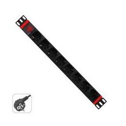 Regleta rack wp 1u 8 enchufes