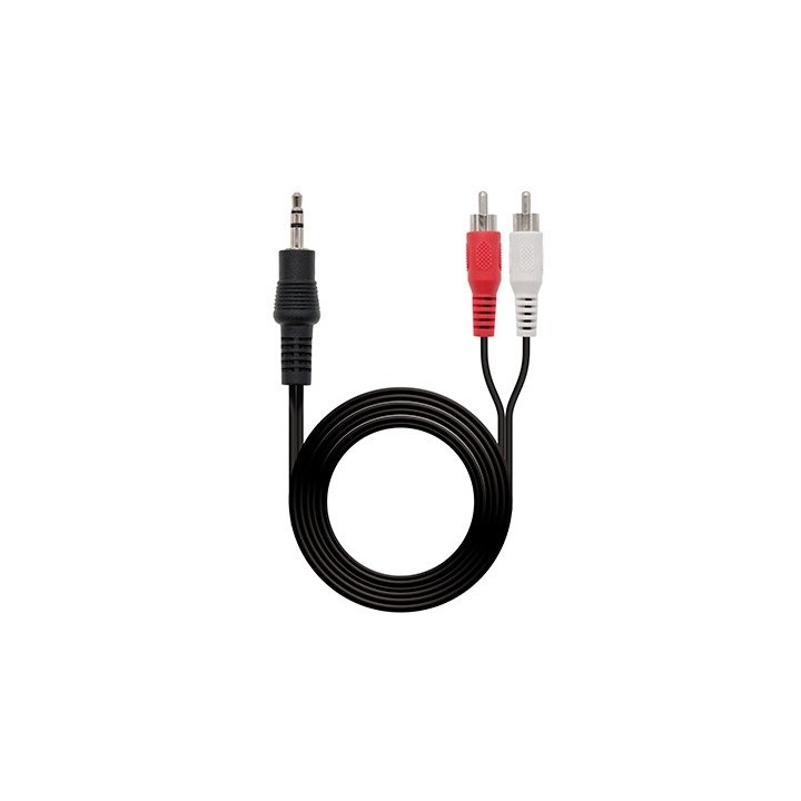 Cable audio 1xjack 3.5 to 2xrca