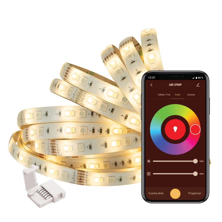 Tira led muvit io wifi rgb+cct