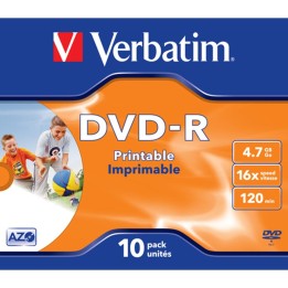 Verbatim dvd - r 4.7gb 16x tarrina 10uds