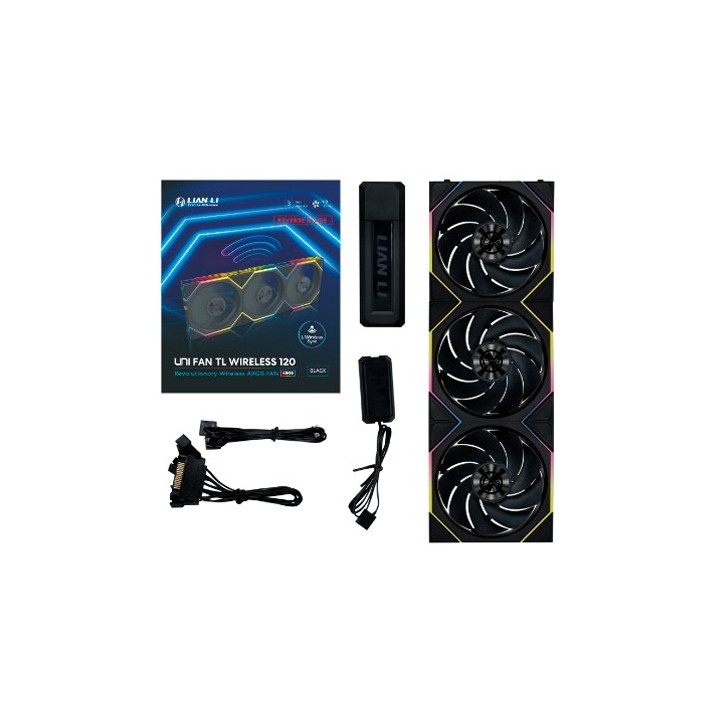 Ventilador caja gaming lian li unifan tl120 inalambrico argb 3x 120mm negro