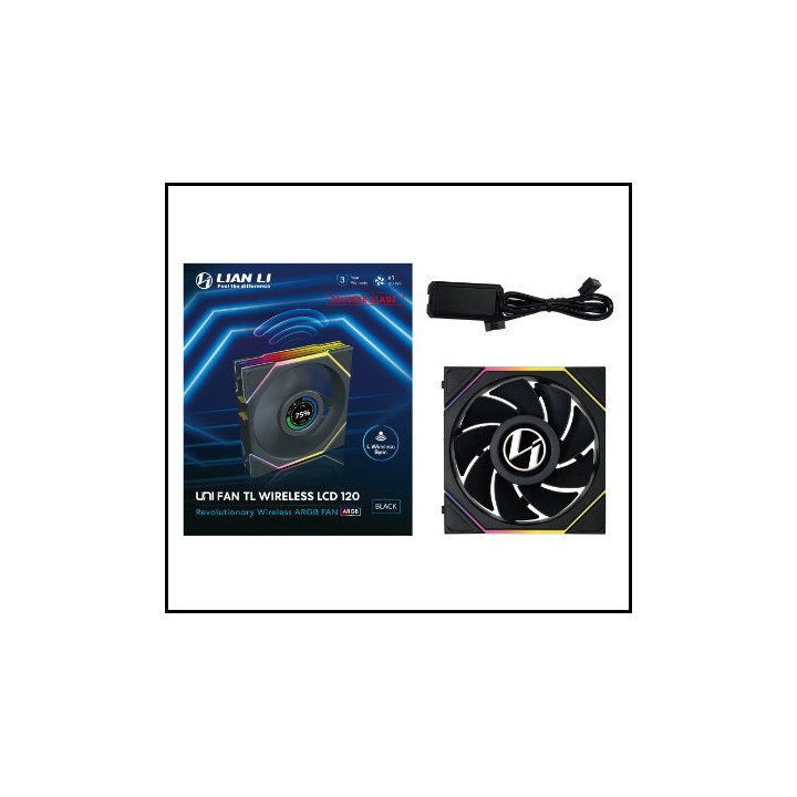 Ventilador caja gaming lian li unifan tl - lcd inalambrico argb 120mm negro