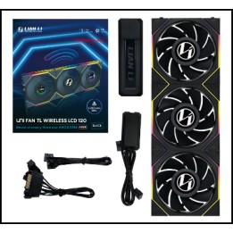 Ventilador caja gaming lian li unifan tl - lcd inalambrico argb 3x 120mm negro