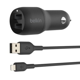 Cargador coche belkin ccd001bt1mbk 24w 2x