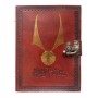 Cuaderno cuero Snitch Dorada Harry Potter