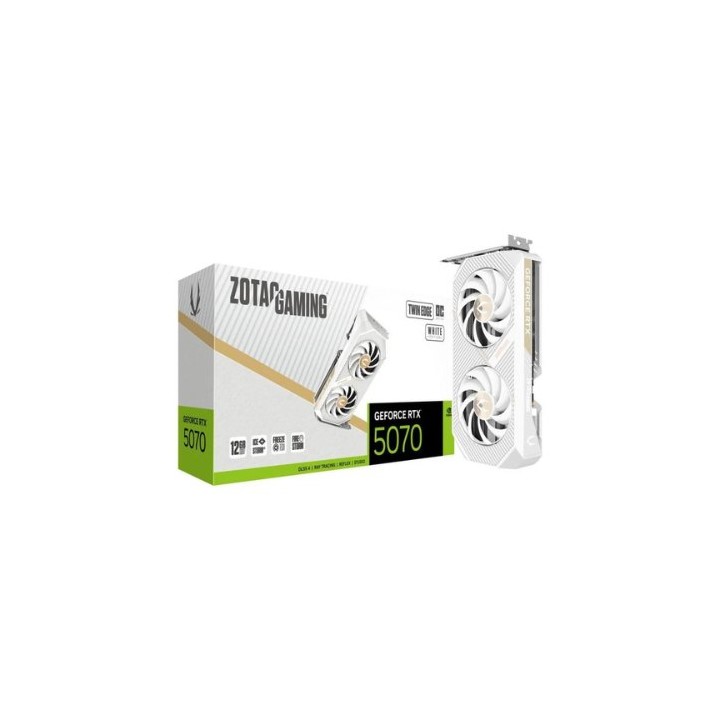Tarjeta grafica zotac rtx 5070 twin edge oc 12gb gddr7 white - 3x dp - 1x hdmi pci express 5.0