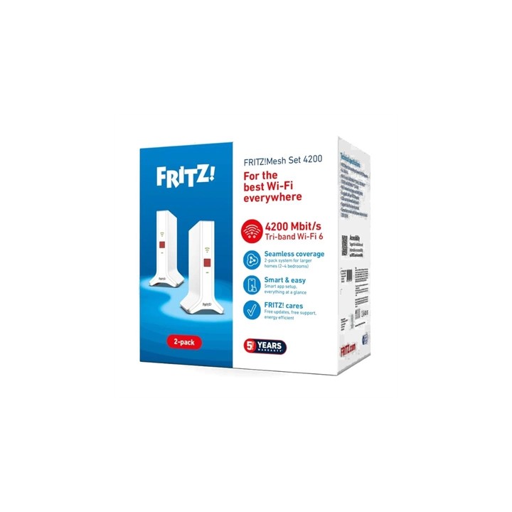 Punto de acceso repetidor fritz! mesh set 4200 2 unidades