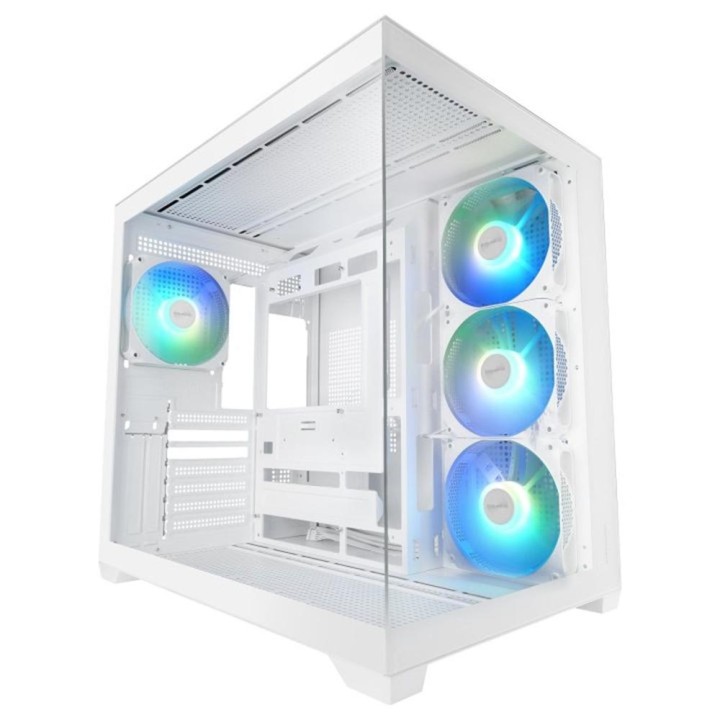 Caja ordenador mars gaming mcv5w atx argb cristal templado blanca