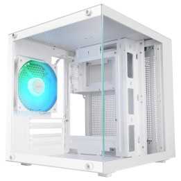 Caja ordenador mars gaming mc - cubew matx argb cristal templado blanca