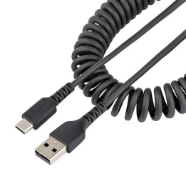 Cable usb tipo a a usb tipo c startech 0.50m - macho - macho - negro rizado