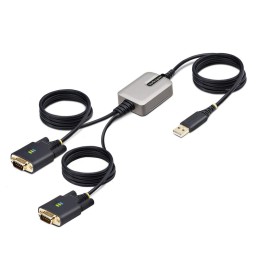 Cable usb tipo a a 2x rs232 db9 startech 4m - macho - macho