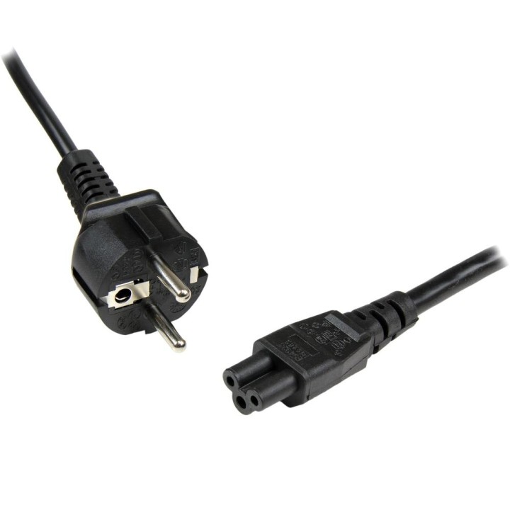 Cable schuko a c5 startech 1m - macho - hembra - negro