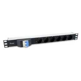 Regleta equip rack 19 pulgadas 1u 6