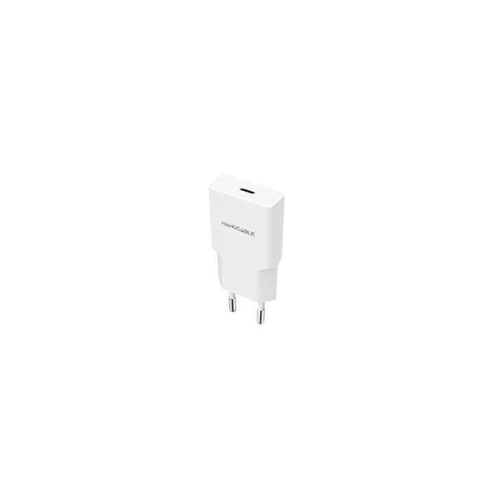 Cargador nanocable usb - c pd 25w blanco