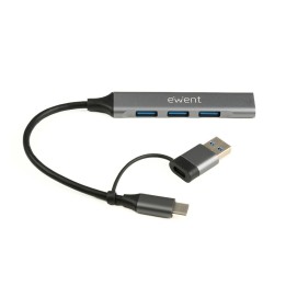 Hub ewent usb tipo c - usb 3.2 4 en 1
