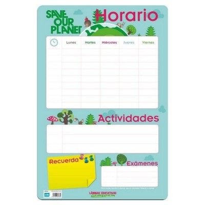 Lamina Educativa Horario Escolar espaÃ±ol