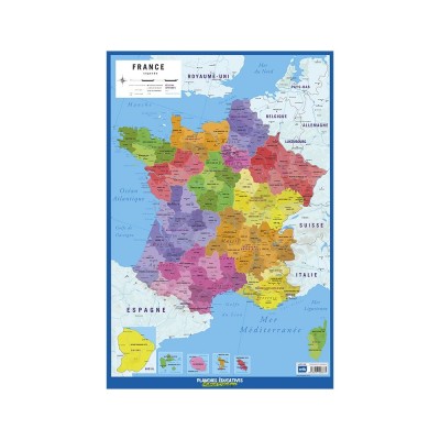 Lamina Educativa Mapa de Francia Frances