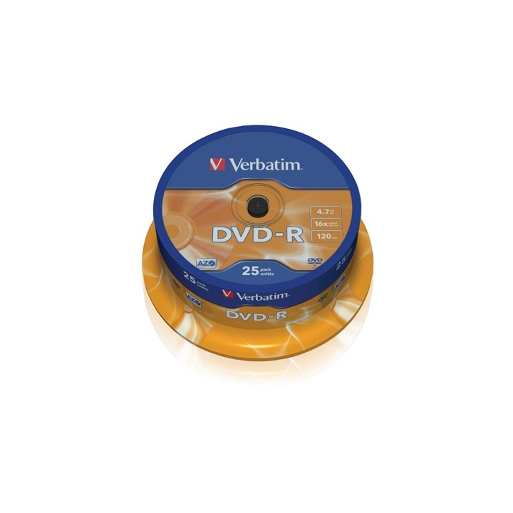 Verbatim dvd - r 4.7gb 16x tarrina 25uds