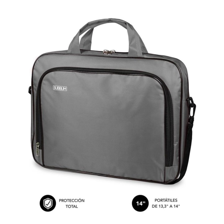 Maletin subblim oxford portatil 13.3 pulgadas - 14 pulgadas gris