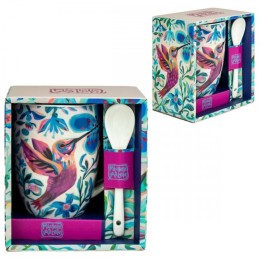 Taza con cuchara enesco colibrí