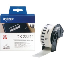 Etiquetas cinta continua brother blanca dk22211