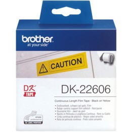 Etiquetas cinta continua brother amarilla dk22606